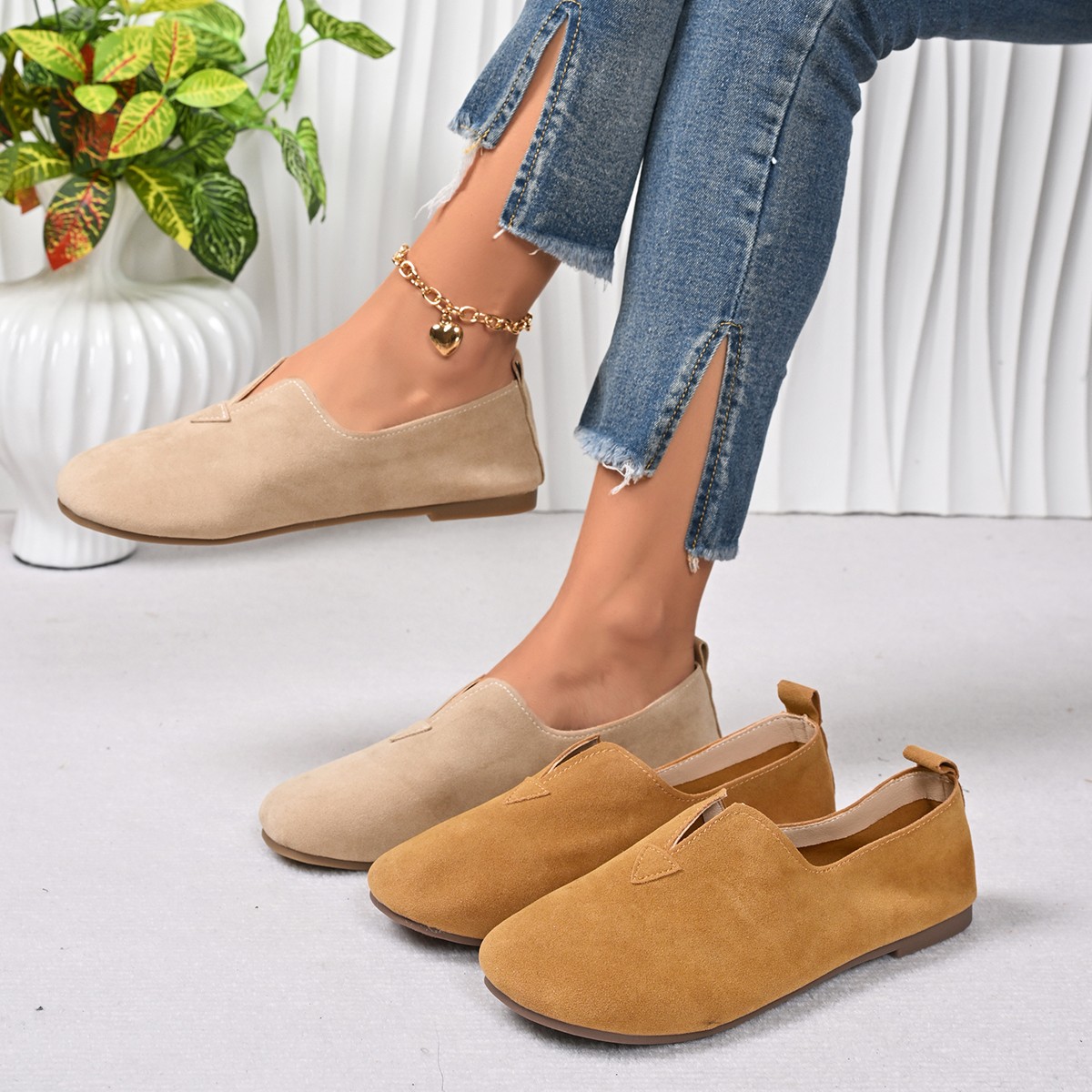 Women's Flat Shoes Slip-on Rou - Women'S Fashion Quick Delivery のレビューと価格