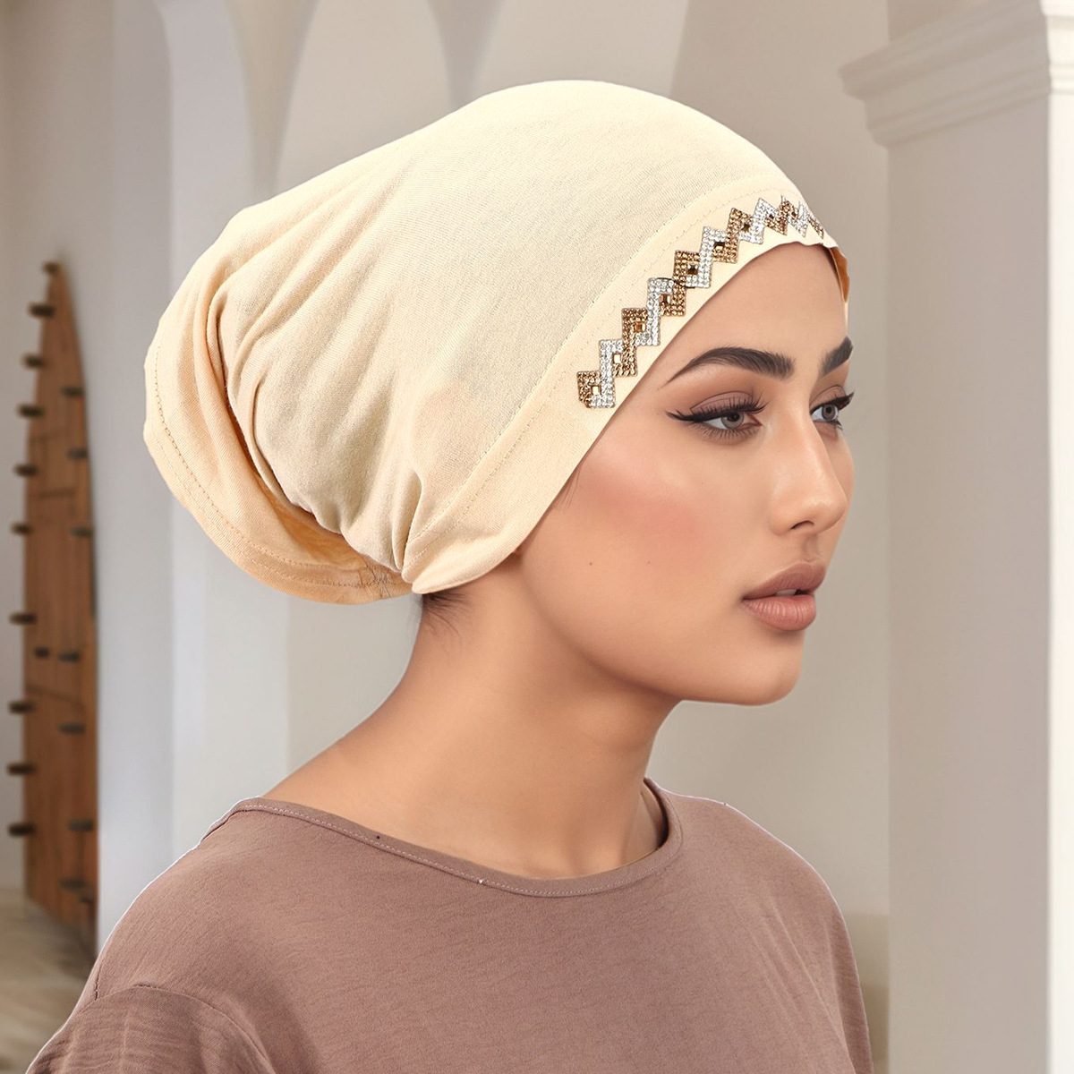Muslim Head Cover Hat Elastic  - Women Fashion Hats のレビューと価格