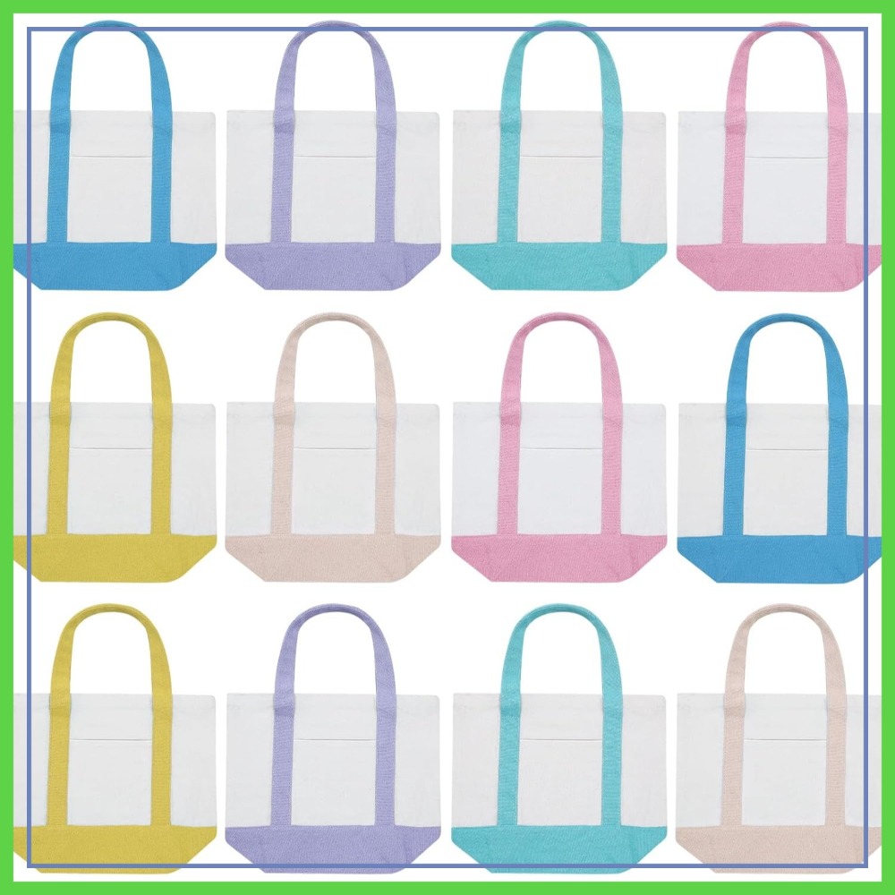 12 Pcs Mini Canvas Tote Bags 1 - Canvas Tote Bag のレビューと価格