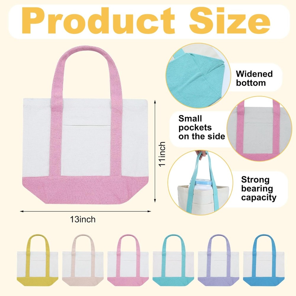 12 Pcs Mini Canvas Tote Bags 1 - Canvas Tote Bag のレビューと価格