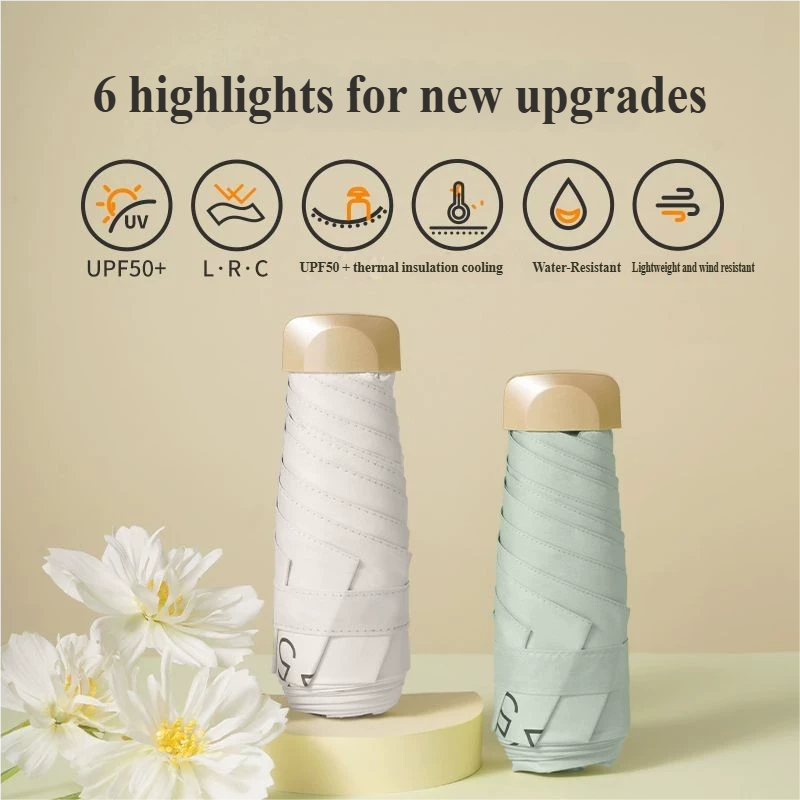Small Folding Umbrella Sun Wom - Women'S Fashion Umbrella のレビューと価格