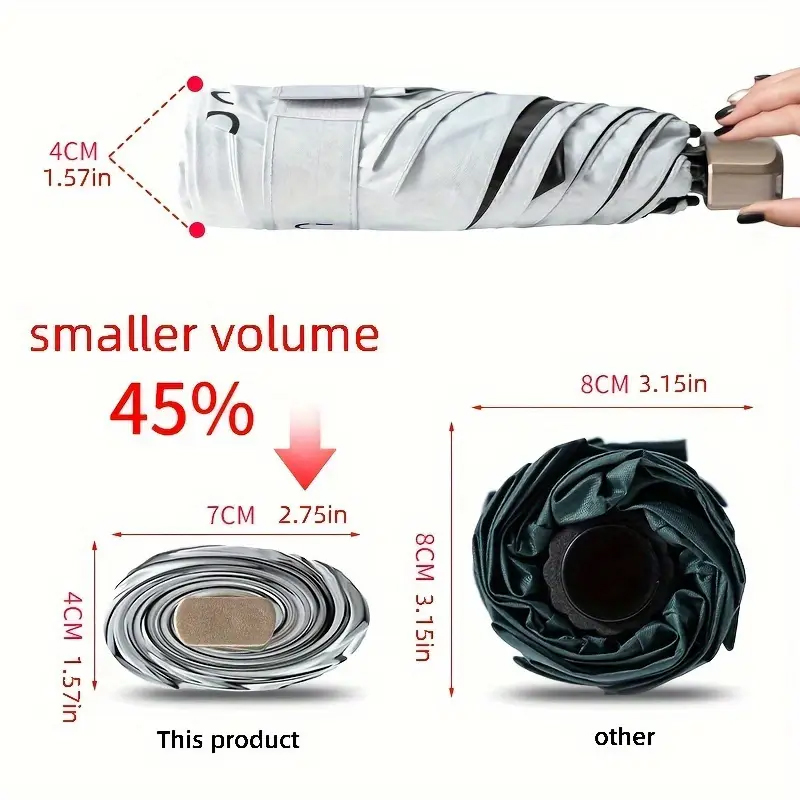 Small Folding Umbrella Sun Wom - Women'S Fashion Umbrella のレビューと価格