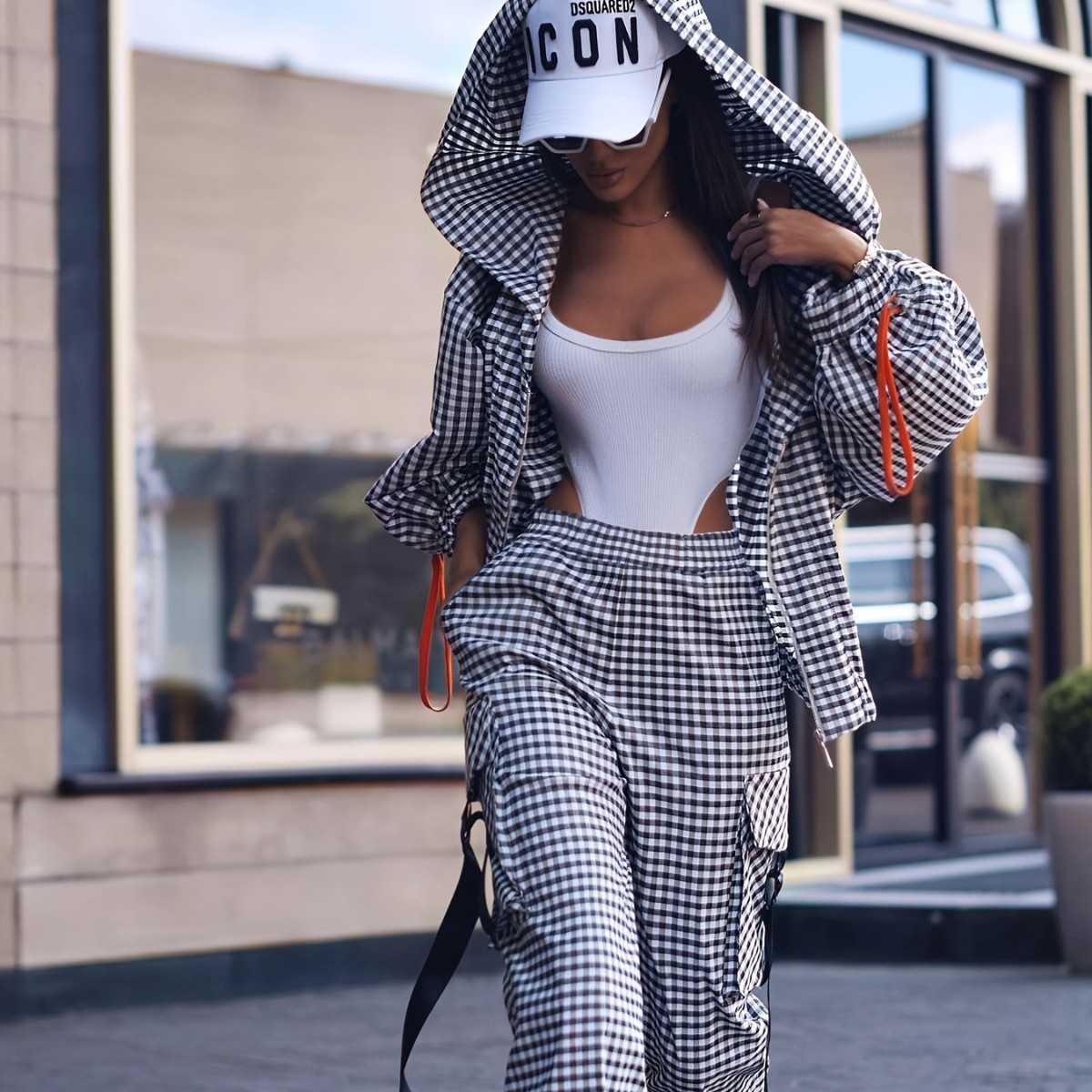 Spring Autumn Casual Plaid Pri - Women'S Fashion Zip Hoodie のレビューと価格