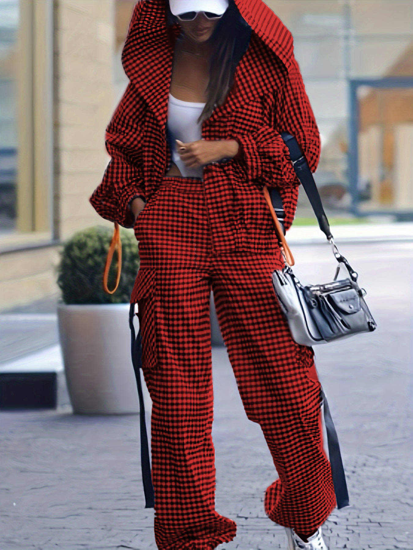 Spring Autumn Casual Plaid Pri - Women'S Fashion Zip Hoodie のレビューと価格