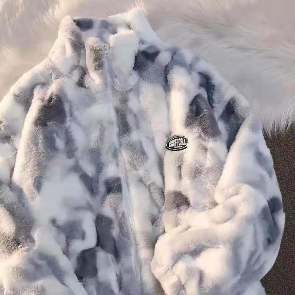 New Women's Tie Dye Lamb Fleec - Sherpa Coat Women のレビューと価格