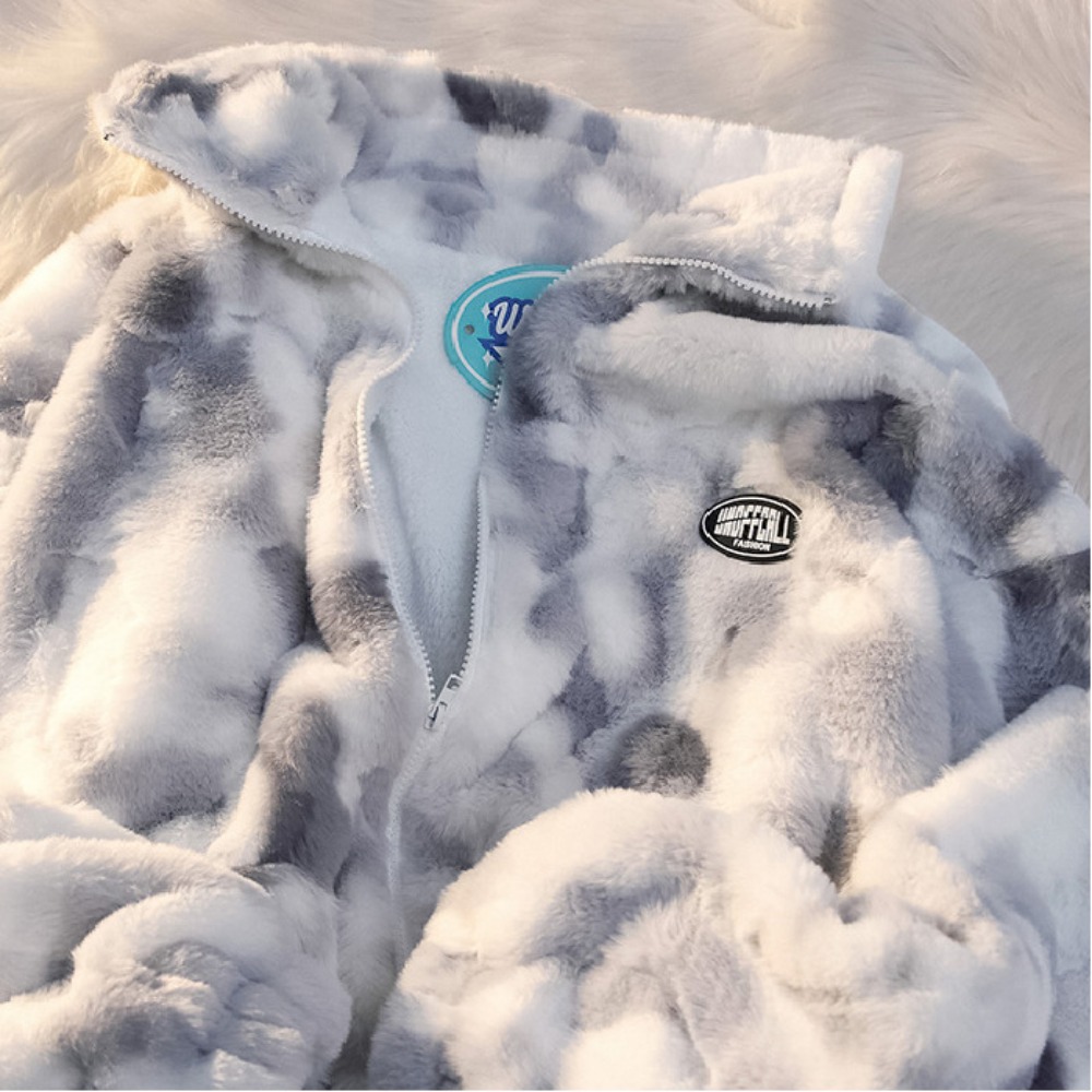 New Women's Tie Dye Lamb Fleec - Sherpa Coat Women のレビューと価格