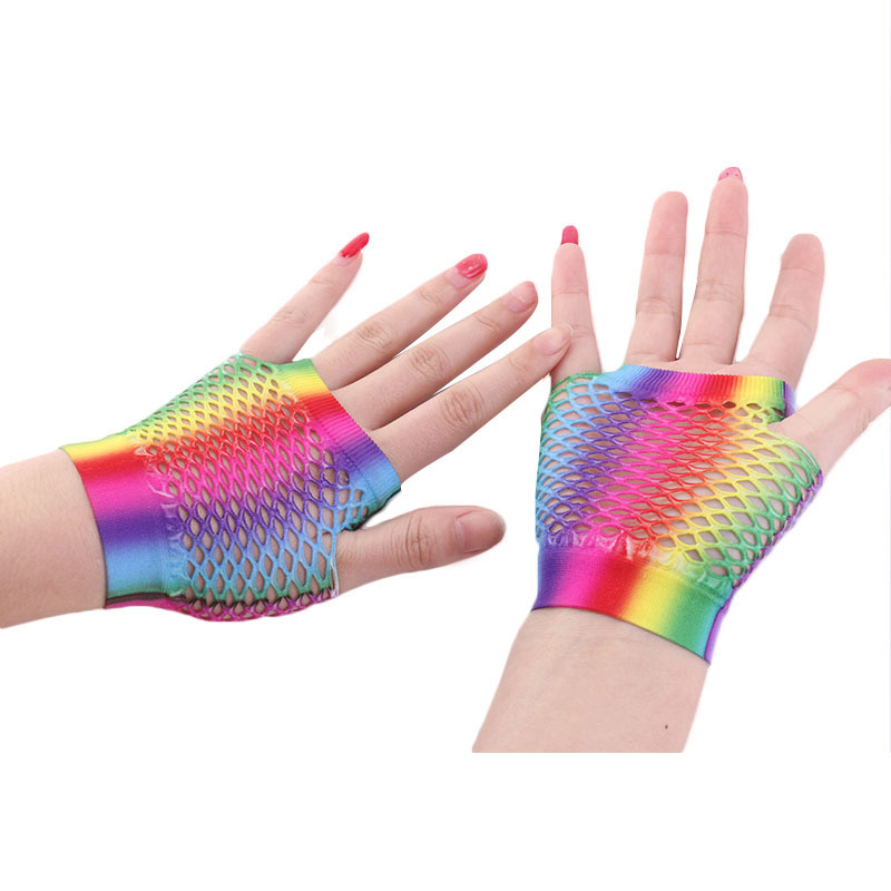 Ladies Sexy Rainbow Color Shor - Women'S Fashion Gloves のレビューと価格