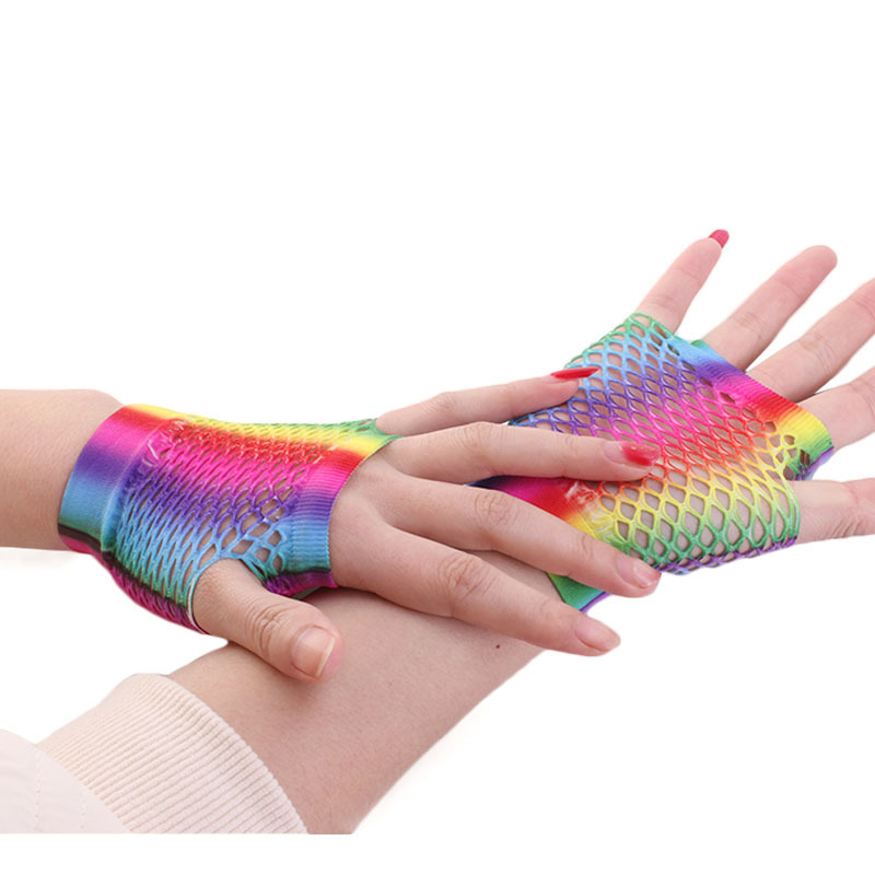 Ladies Sexy Rainbow Color Shor - Women'S Fashion Gloves のレビューと価格