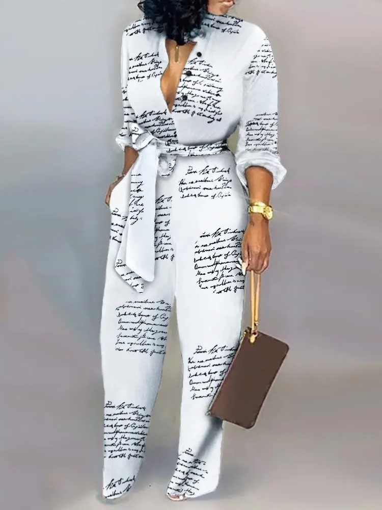 Women Fashion Letter Print Lon - Women'S Fashion Overalls のレビューと価格