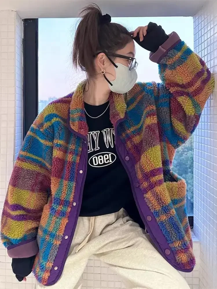 Women Coat Polar Fleece Plaid  - Sherpa Coat Women のレビューと価格