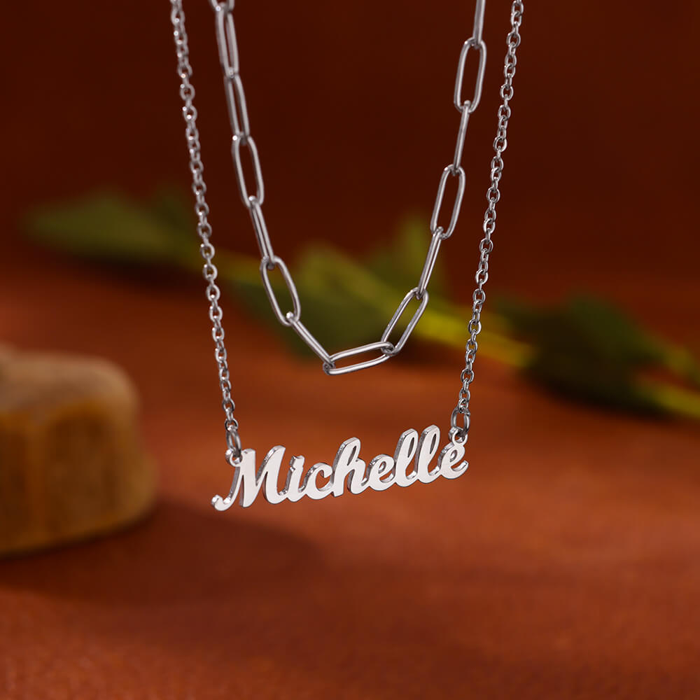 Custom Double-layer Name Neckl - Women Fashion Names のレビューと価格
