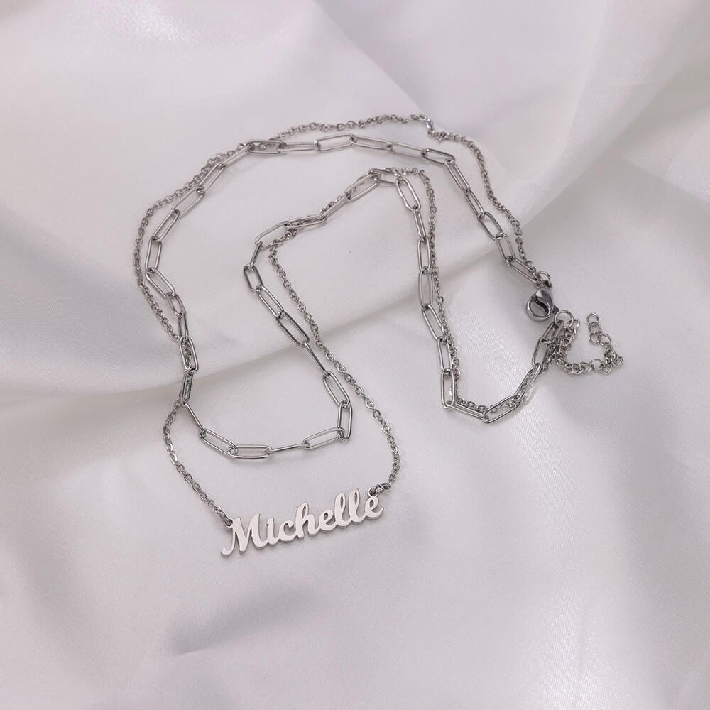 Custom Double-layer Name Neckl - Women Fashion Names のレビューと価格