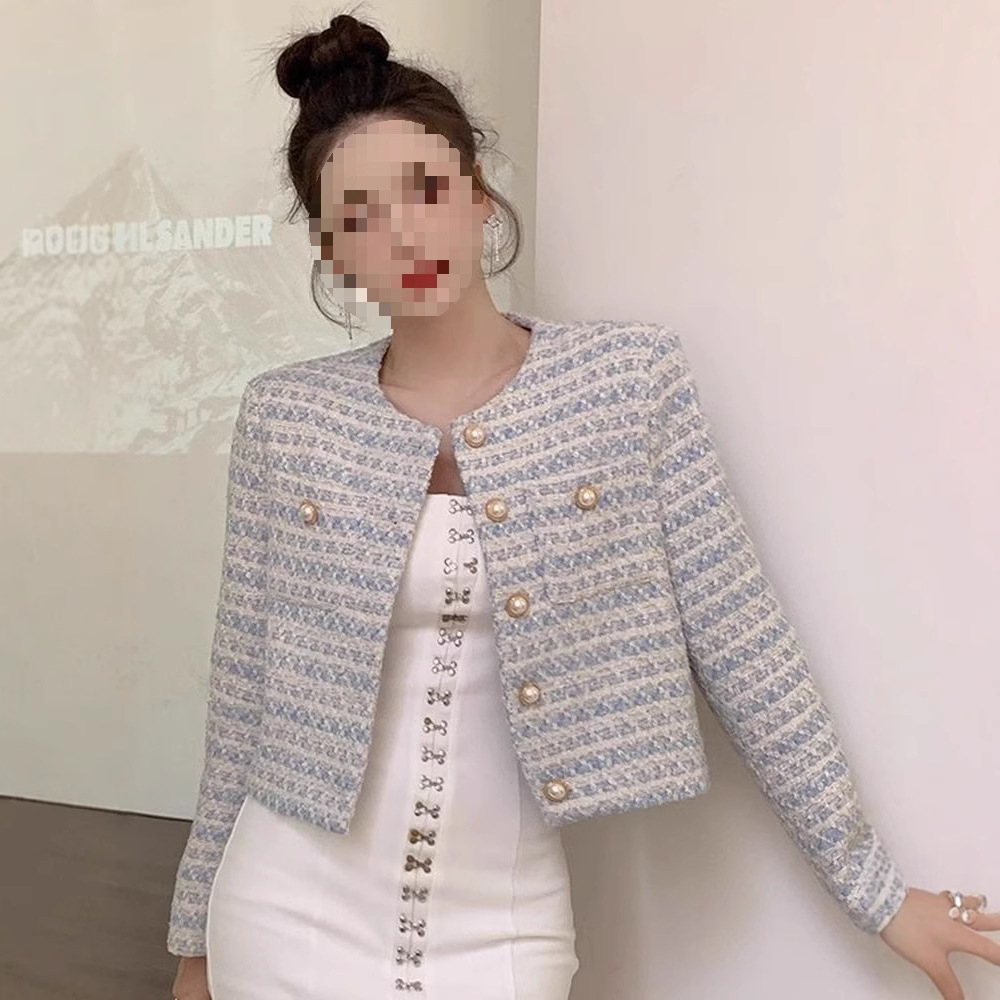 Tweed Jacket Cream Womens Autu - Sherpa Coat Women のレビューと価格