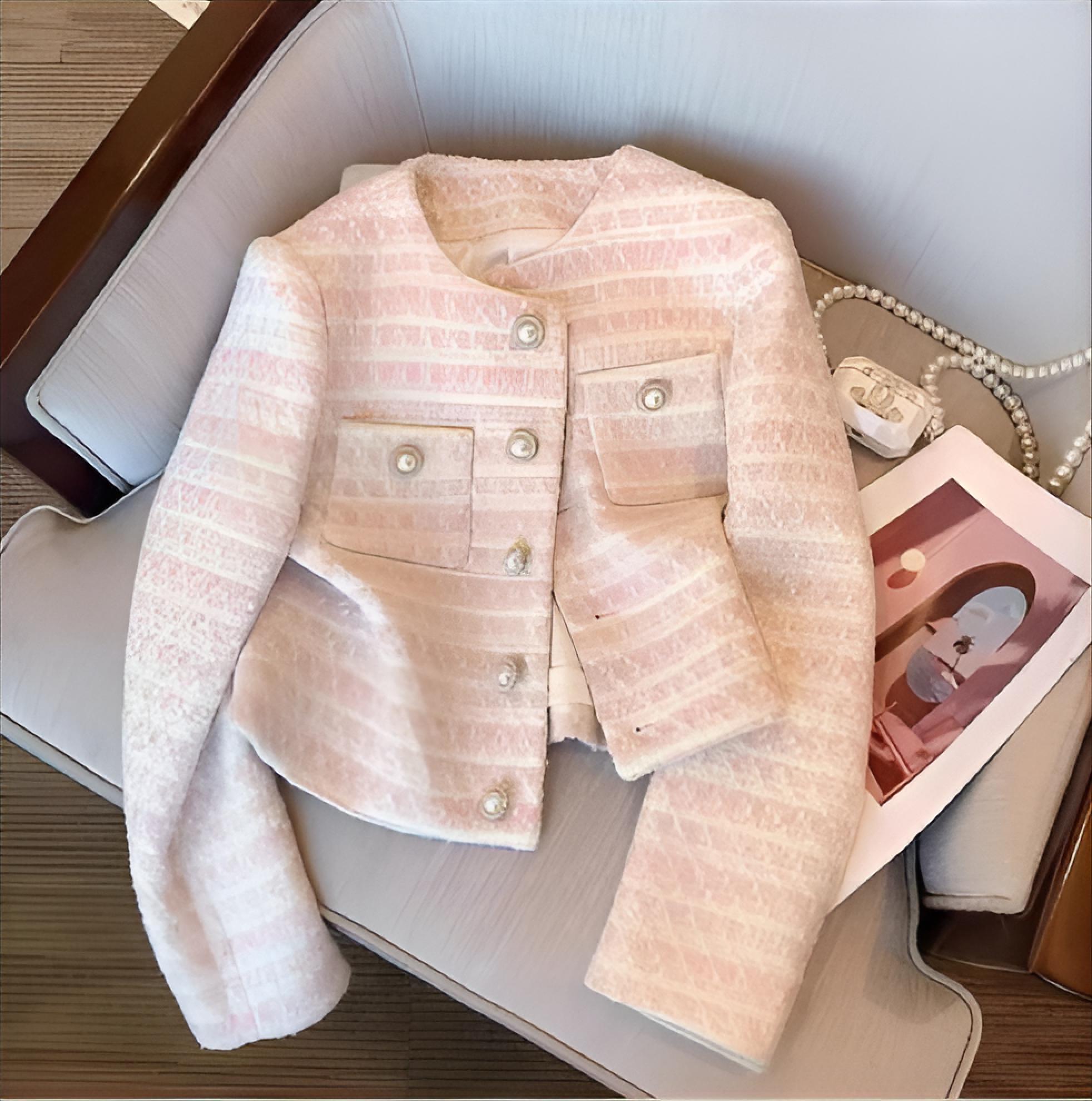 Tweed Jacket Cream Womens Autu - Sherpa Coat Women のレビューと価格
