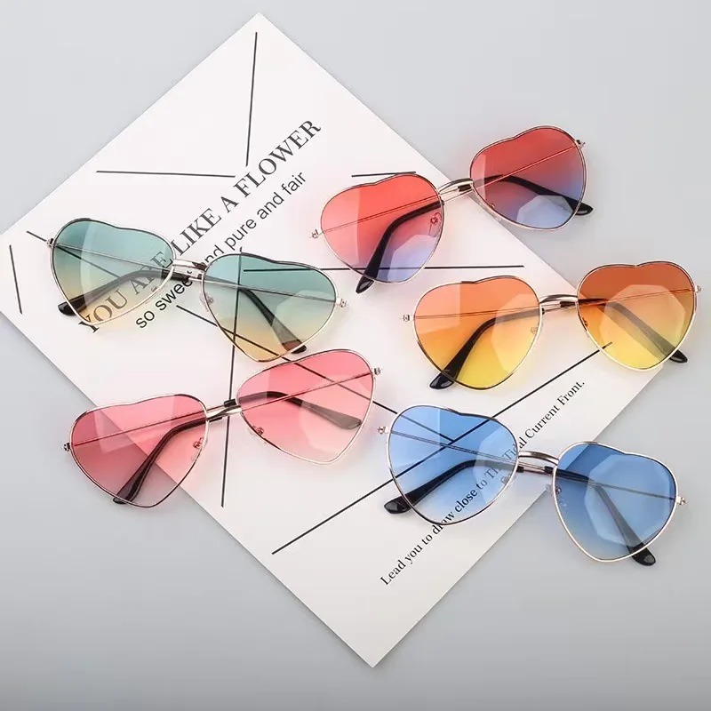 Fashion Heart Shaped Metal Sun - Women'S Fashion Eyeglasses のレビューと価格