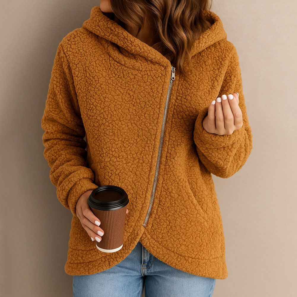 Women Warm Hooded Jacket Autum - Sherpa Coat Women のレビューと価格