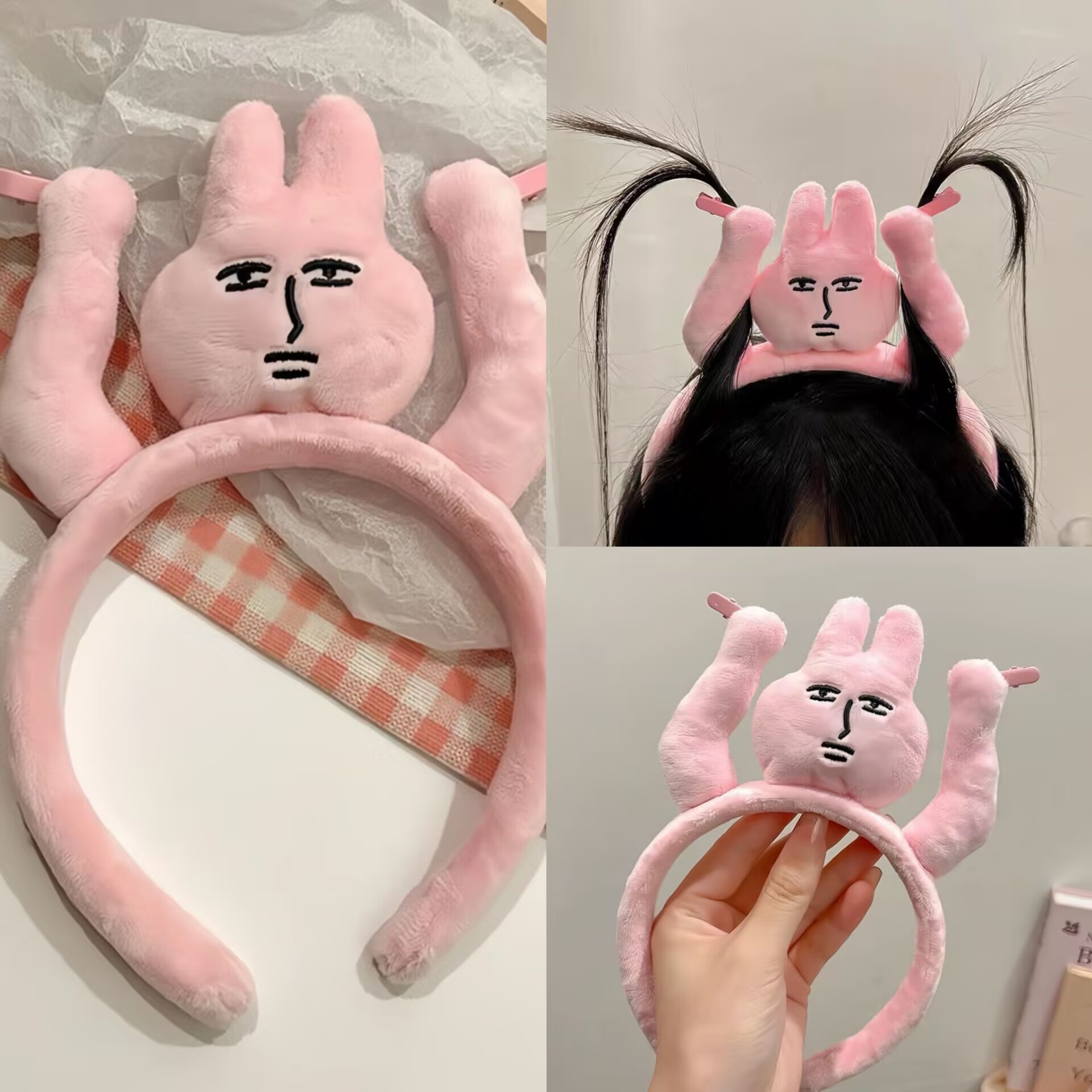 1pc Cute Pink Rabbit Ear Headb - Women Fashion Fun のレビューと価格