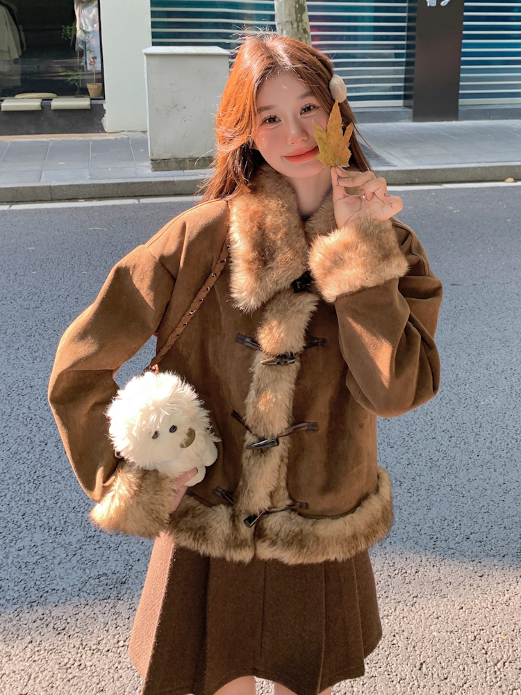 Women's Vintage Faux Fur Suede - Sherpa Coat Women のレビューと価格
