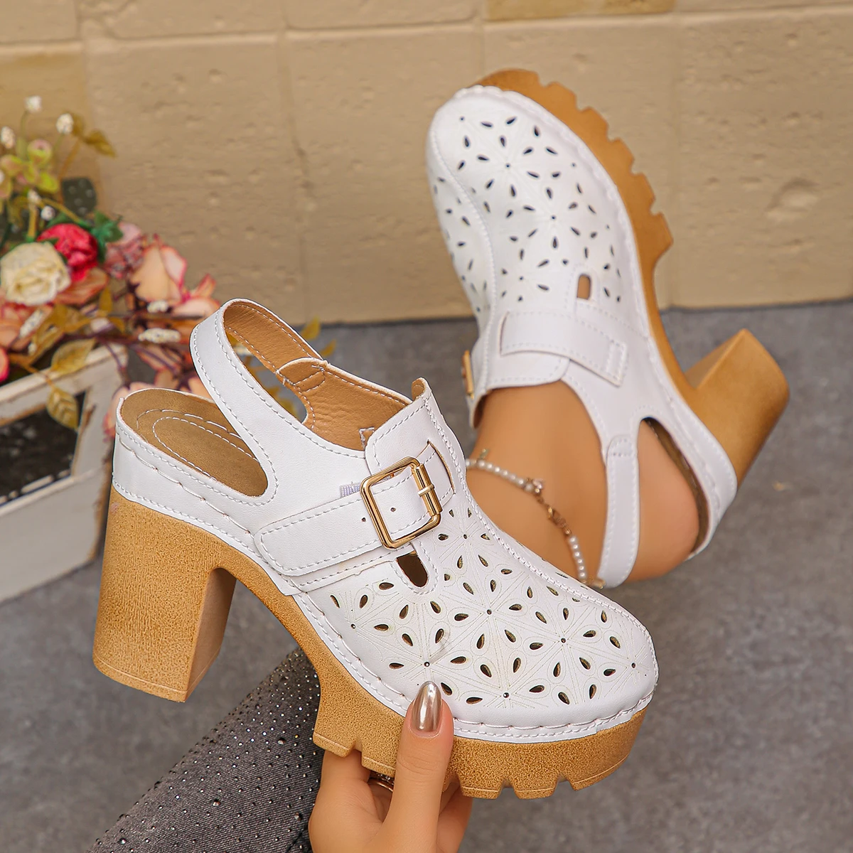 Large Size Women's Thick Heel  - Women Fashion Hats のレビューと価格