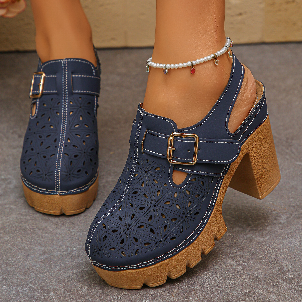 Large Size Women's Thick Heel  - Women Fashion Hats のレビューと価格