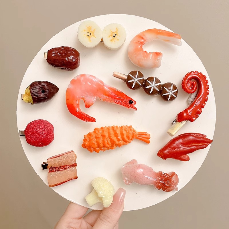 Simulated Food Hair Clip New C - Women Fashion Fun のレビューと価格