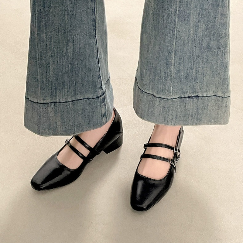 Square Toe Low Heel Women Silv - Women Fashion Style のレビューと価格