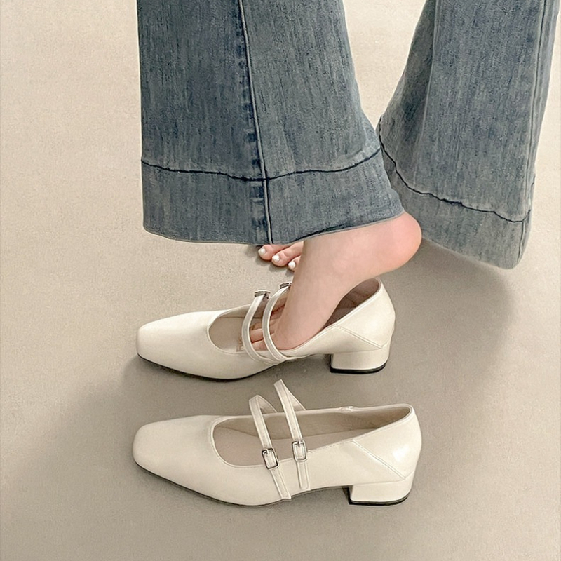 Square Toe Low Heel Women Silv - Women Fashion Style のレビューと価格