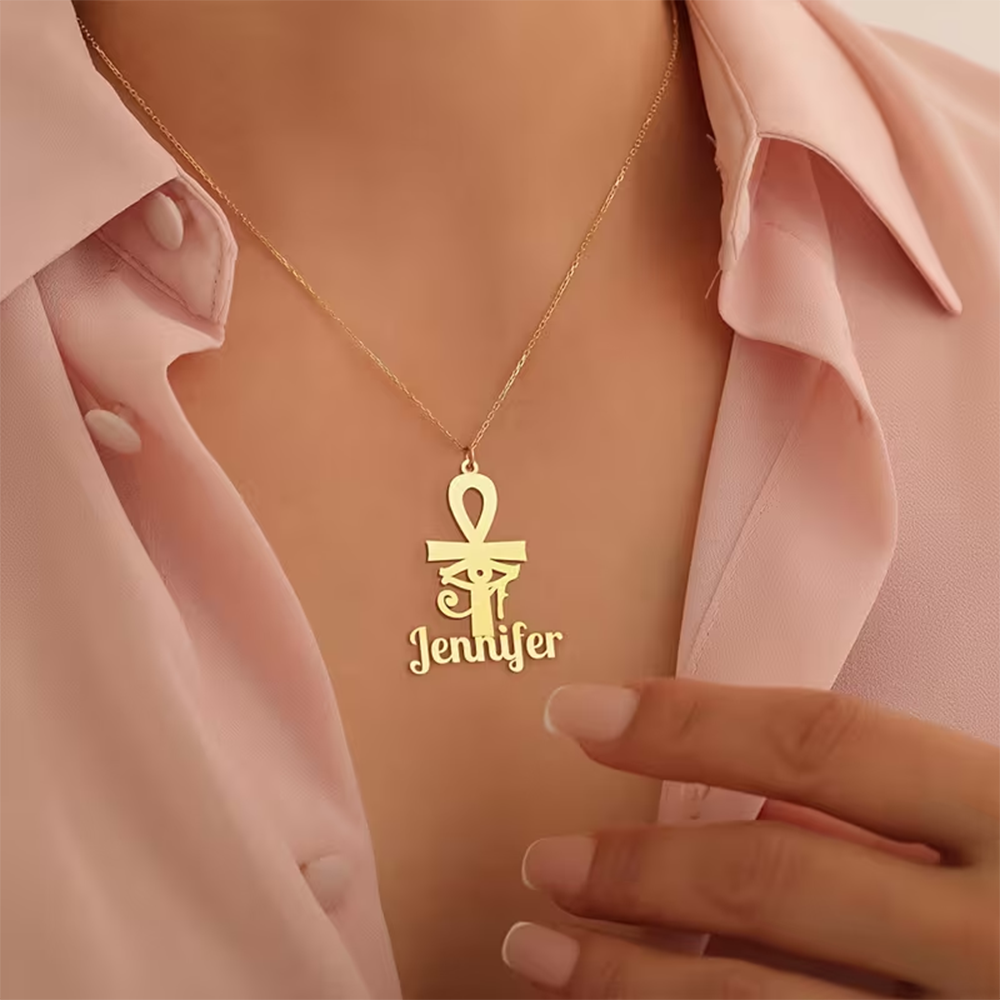 Custom Name Necklace Egyptian  - Women Fashion Names のレビューと価格