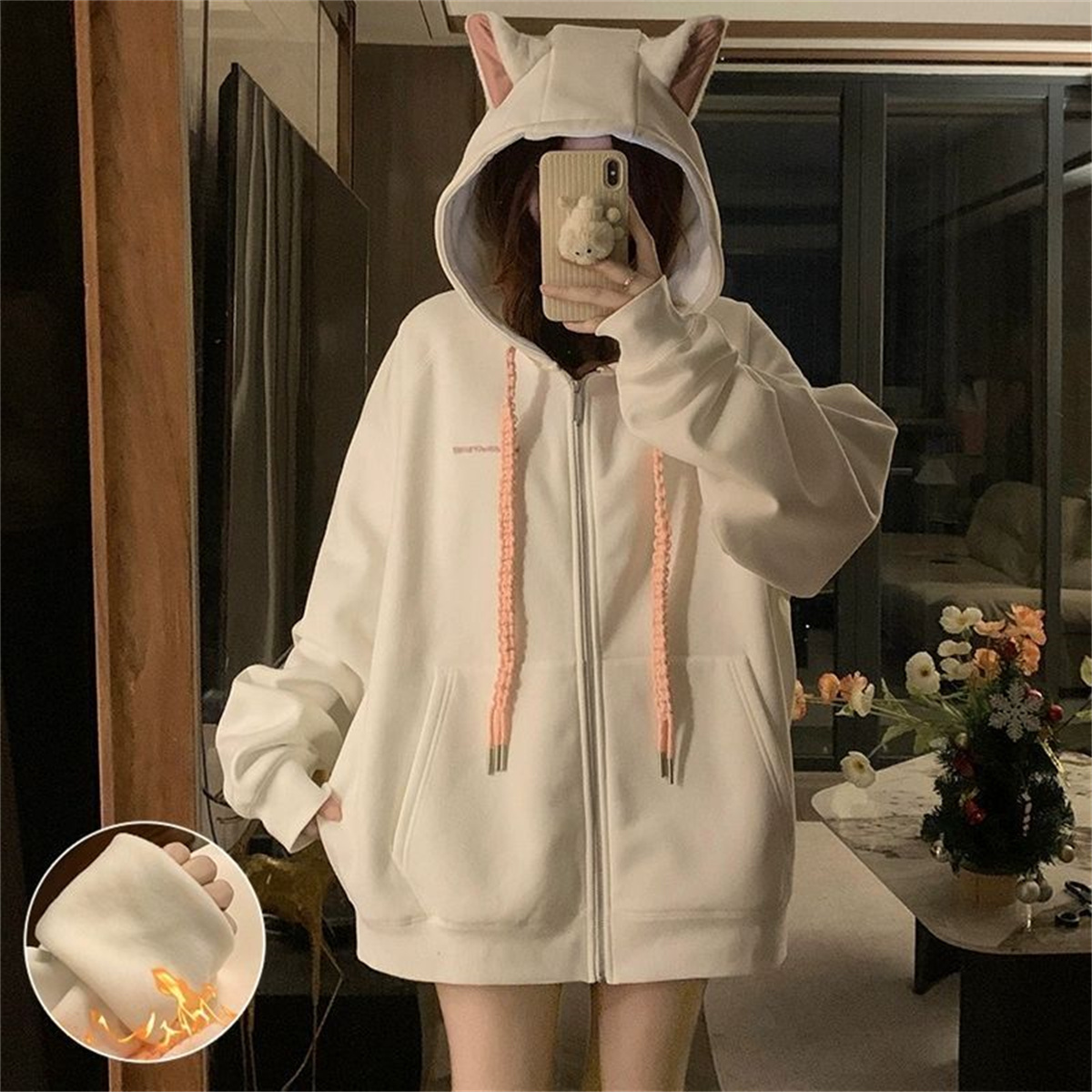 2025 Cute Girls Spring And Aut - Women'S Fashion Zip Hoodie のレビューと価格