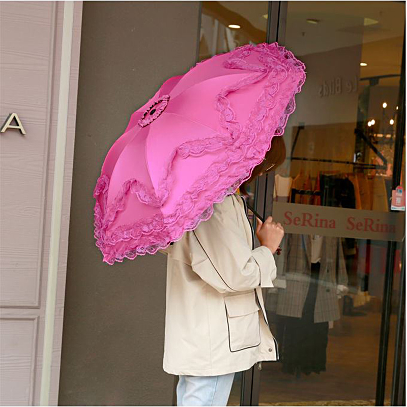 Fashion Lace Sun Umbrella Stro - Women'S Fashion Umbrella のレビューと価格