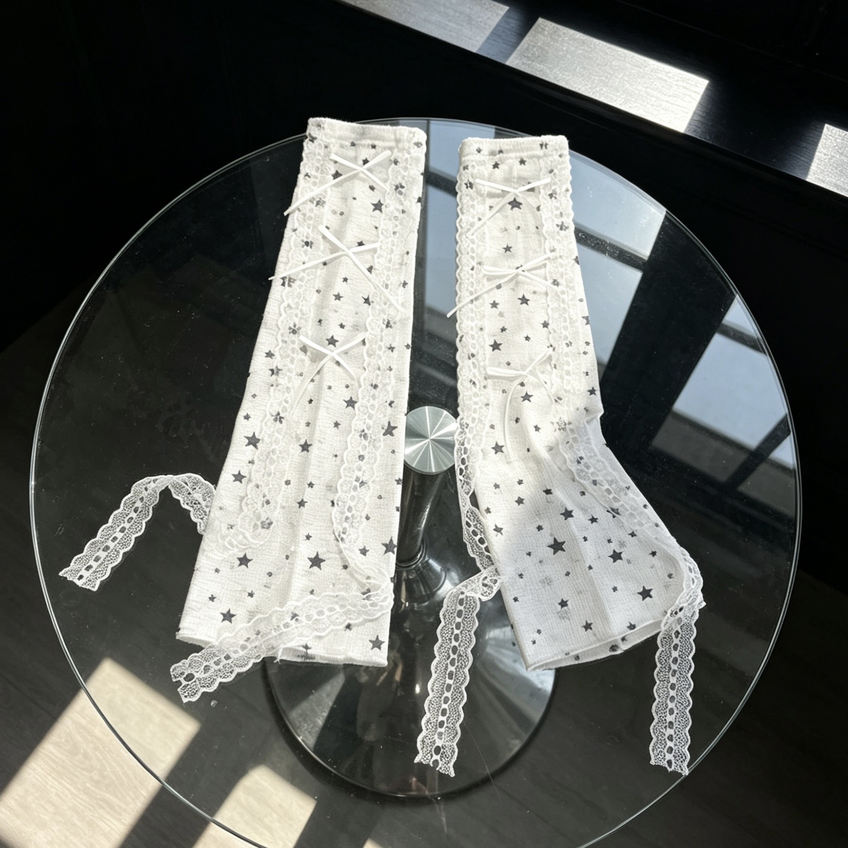 Kawaii Star Print Lace Arm Sle - Women'S Fashion Gloves のレビューと価格