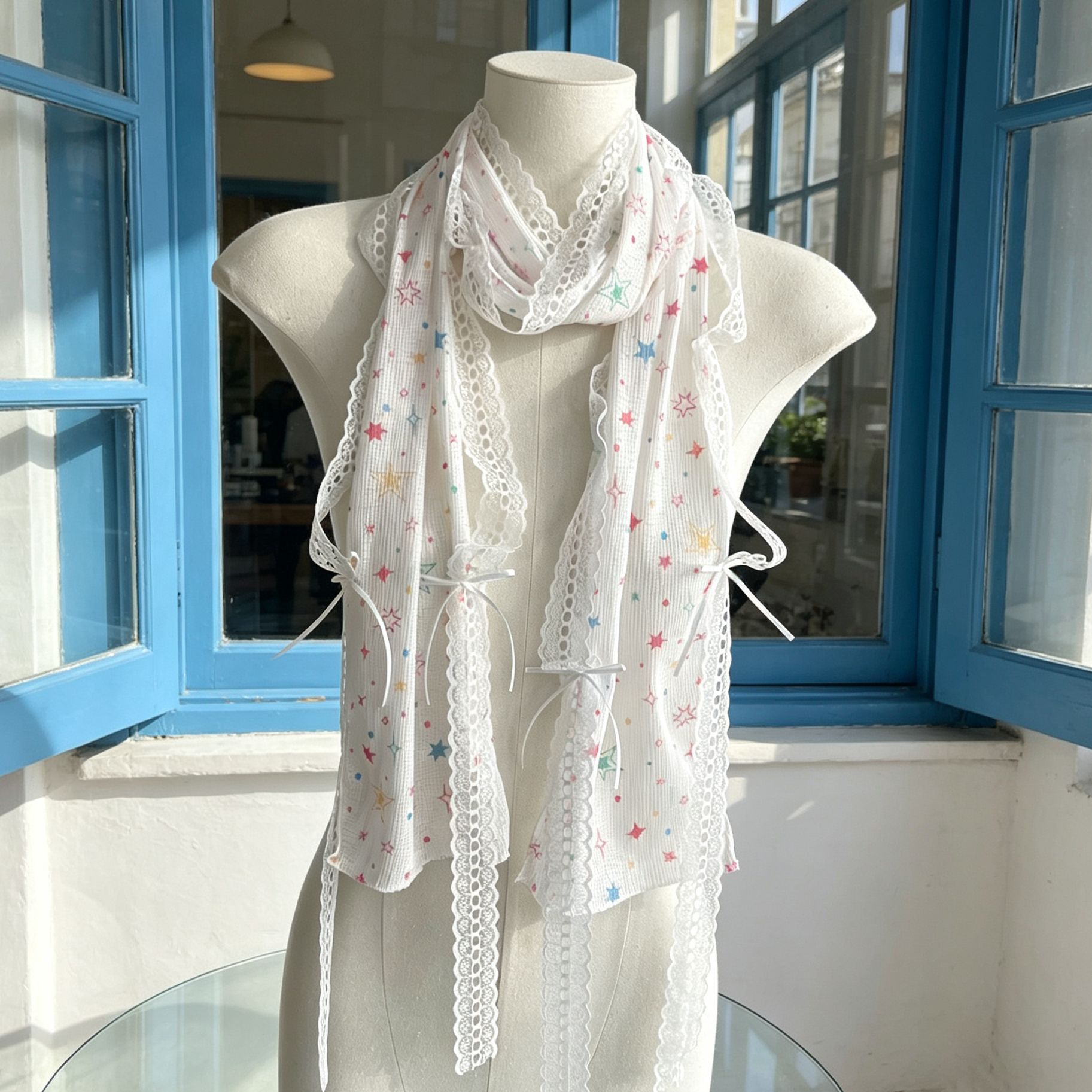 Kawaii Star Print Lace Arm Sle - Women'S Fashion Gloves のレビューと価格