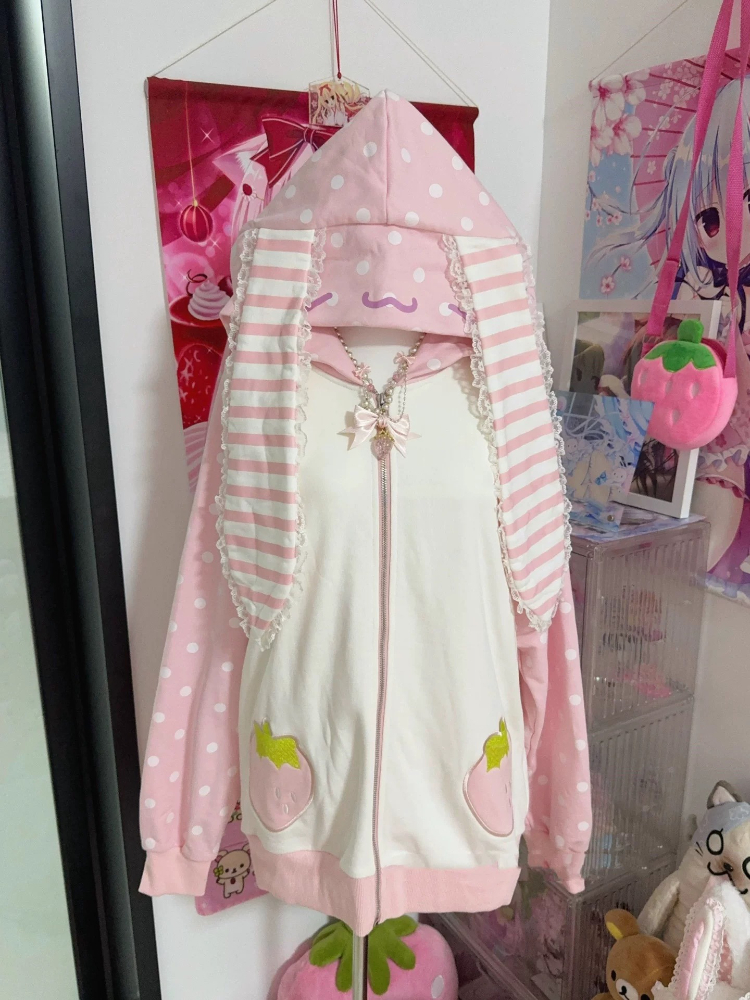 Japanese Sweet Kawaii Hooded C - Women'S Fashion Zip Hoodie のレビューと価格