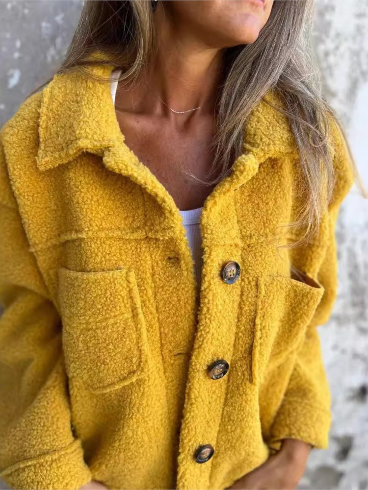 Casual Solid Jackets Coat For  - Sherpa Coat Women のレビューと価格