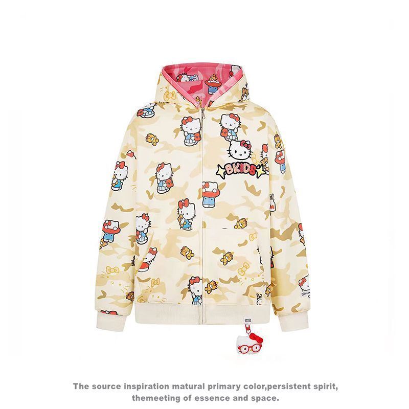 Ins New Hello Kitty Bapes Camo - Women'S Fashion Sweatshirts のレビューと価格