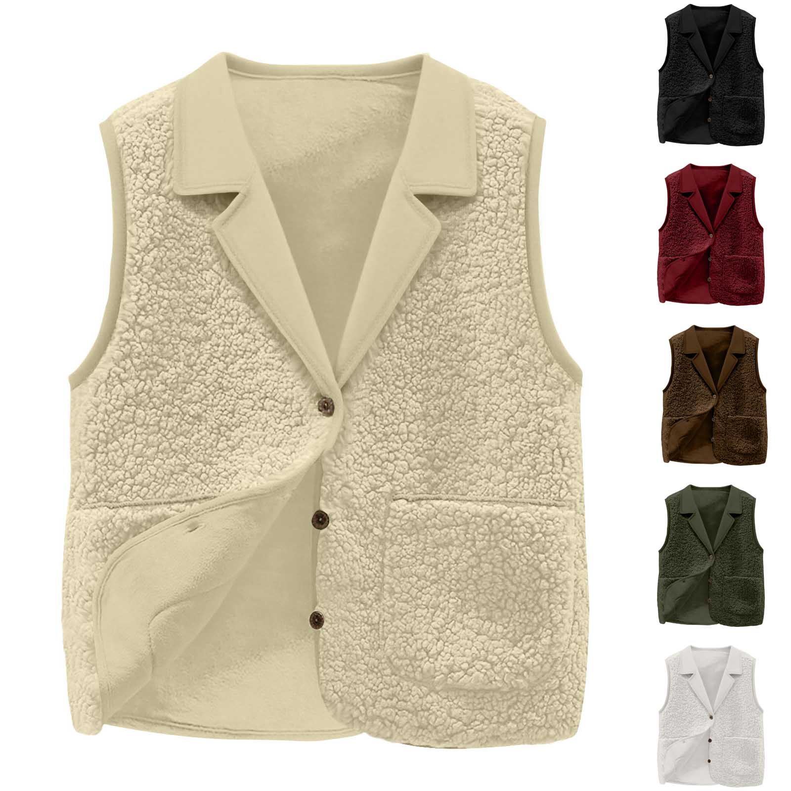 Women's Sherpa Fleece Vest, La - Sherpa Coat Women のレビューと価格