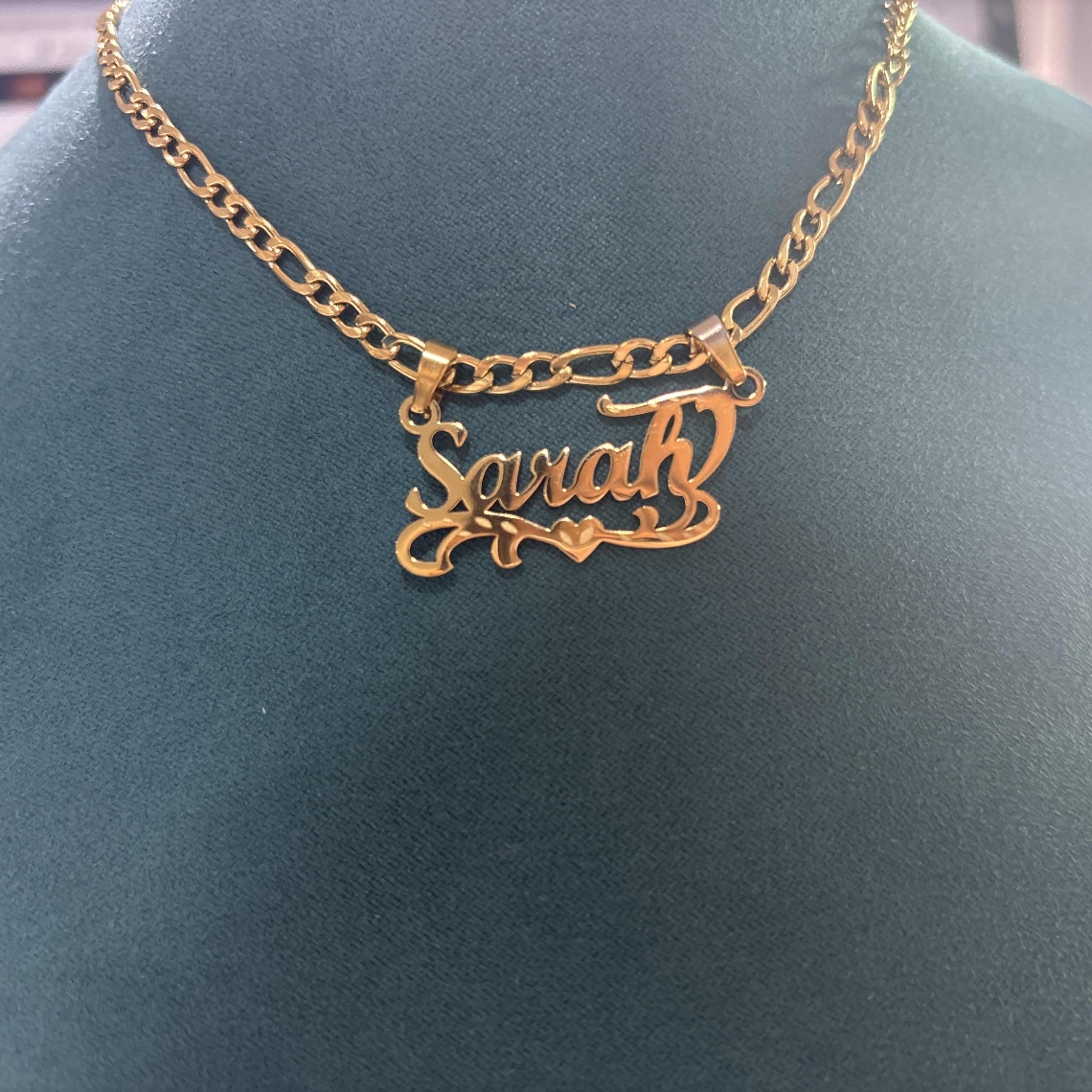 Custom Figaro Chain Heart Name - Women Fashion Names のレビューと価格