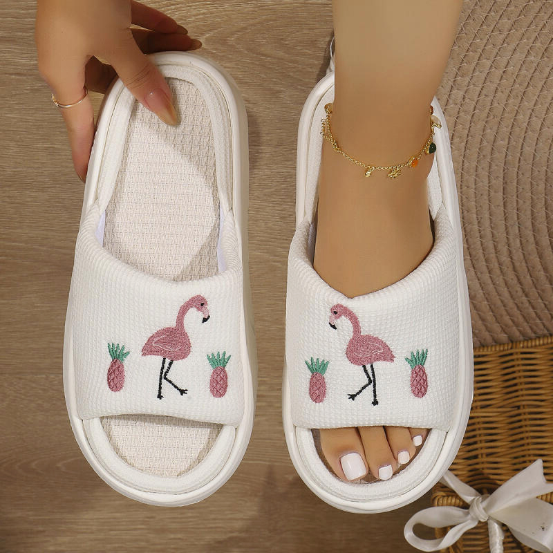 Flamingo Platform Women's Slip - Women Fashion Images のレビューと価格