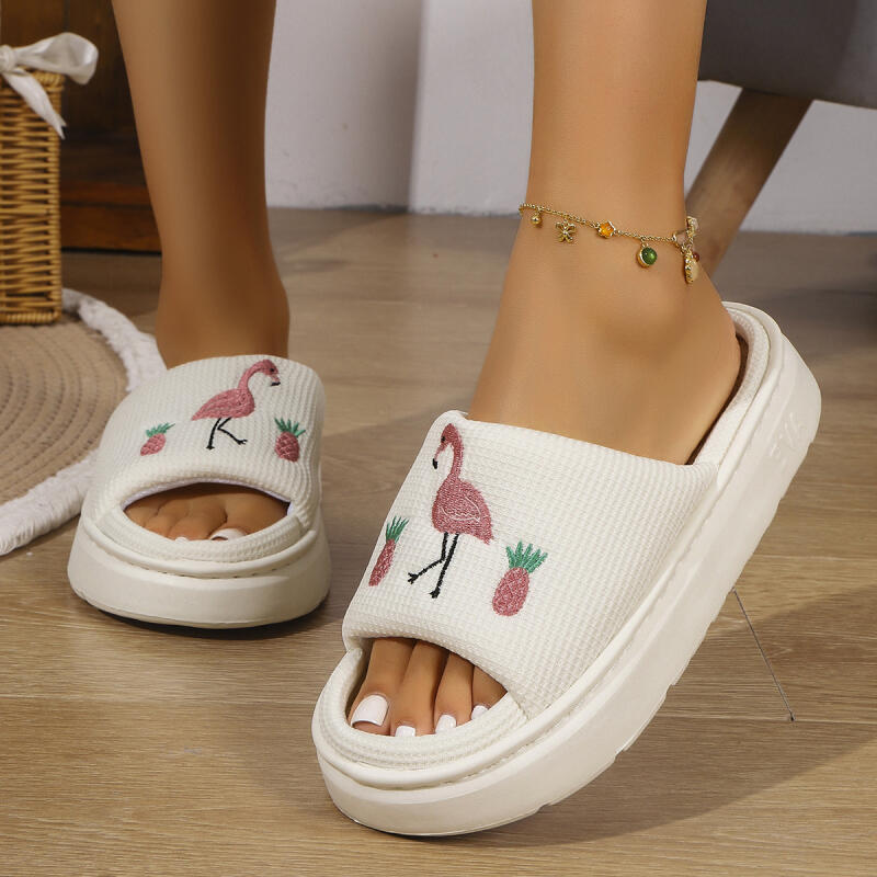 Flamingo Platform Women's Slip - Women Fashion Images のレビューと価格
