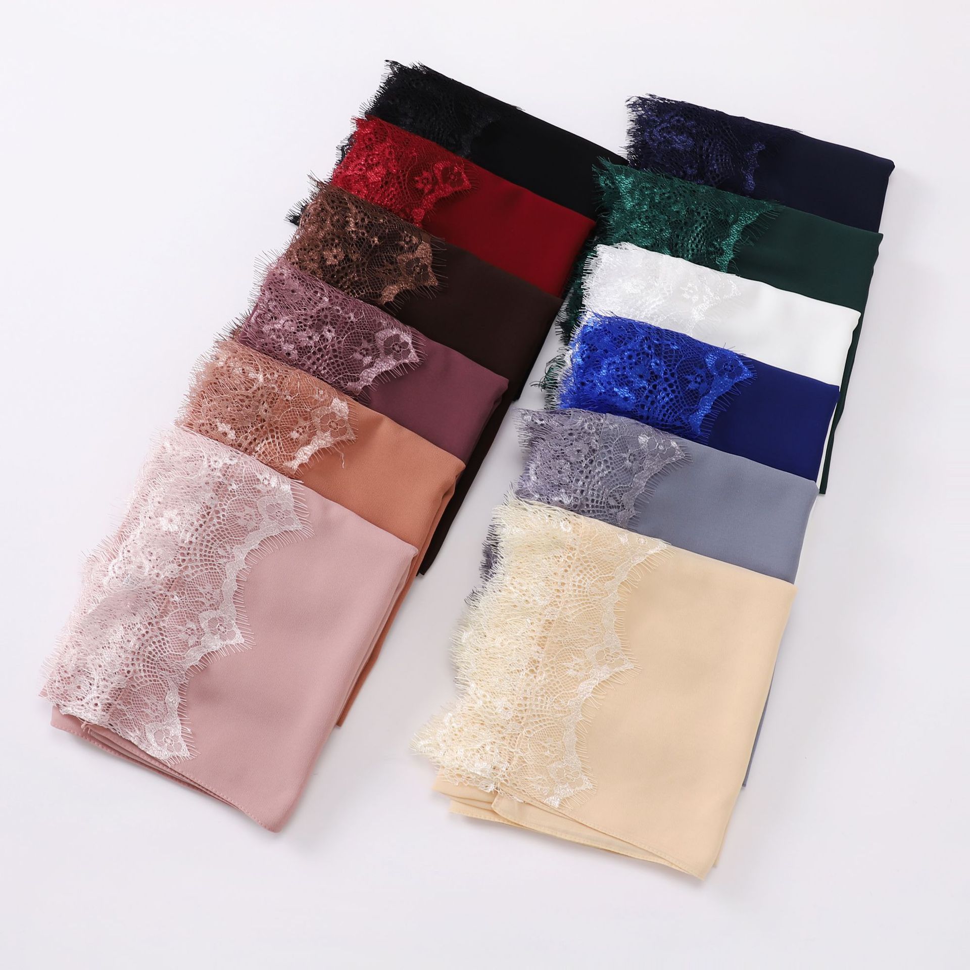 Luxury Lace Chiffon Hijabs Wom - Trend Women Fashion のレビューと価格