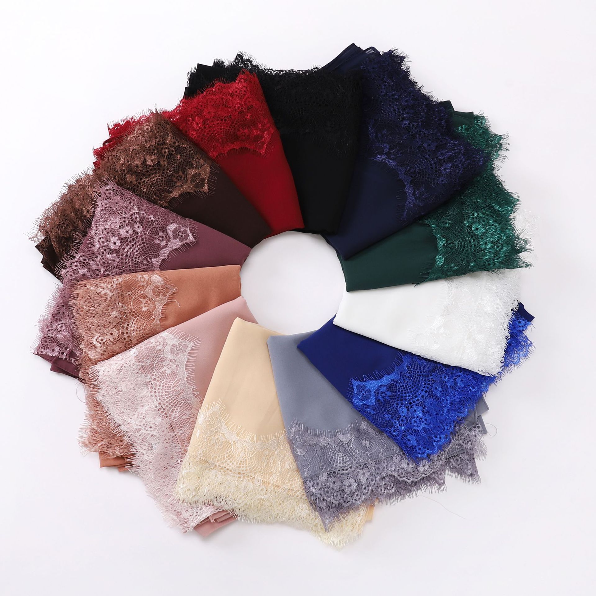 Luxury Lace Chiffon Hijabs Wom - Trend Women Fashion のレビューと価格