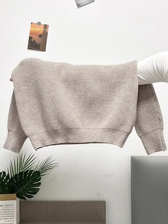 Loose Knitted Hoodie Sweatshir - Women'S Fashion Zip Hoodie のレビューと価格