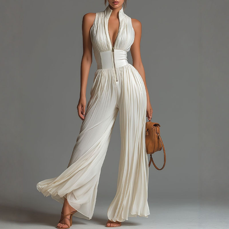 Women Elegant Chiffon Sleevele - Women'S Fashion Overalls のレビューと価格