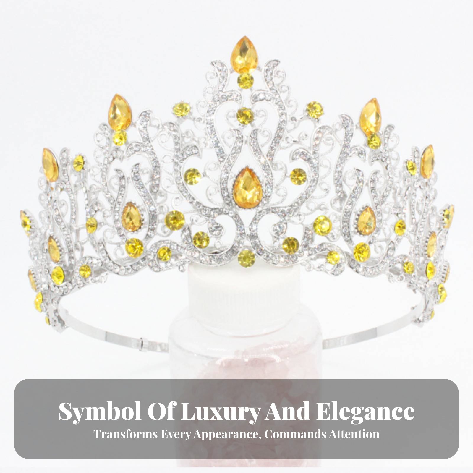 Crystal Pageant Crown Encruste - Women Queen Fashion のレビューと価格