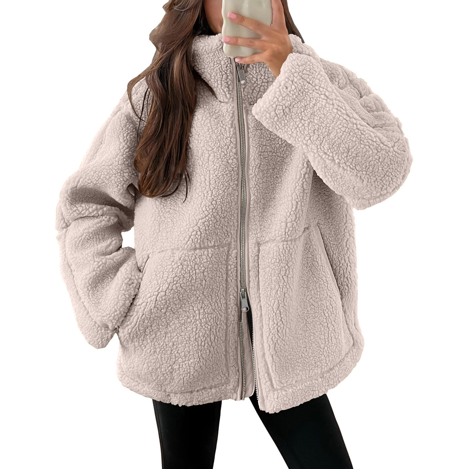 Autumn Winter Women High Colla - Sherpa Coat Women のレビューと価格