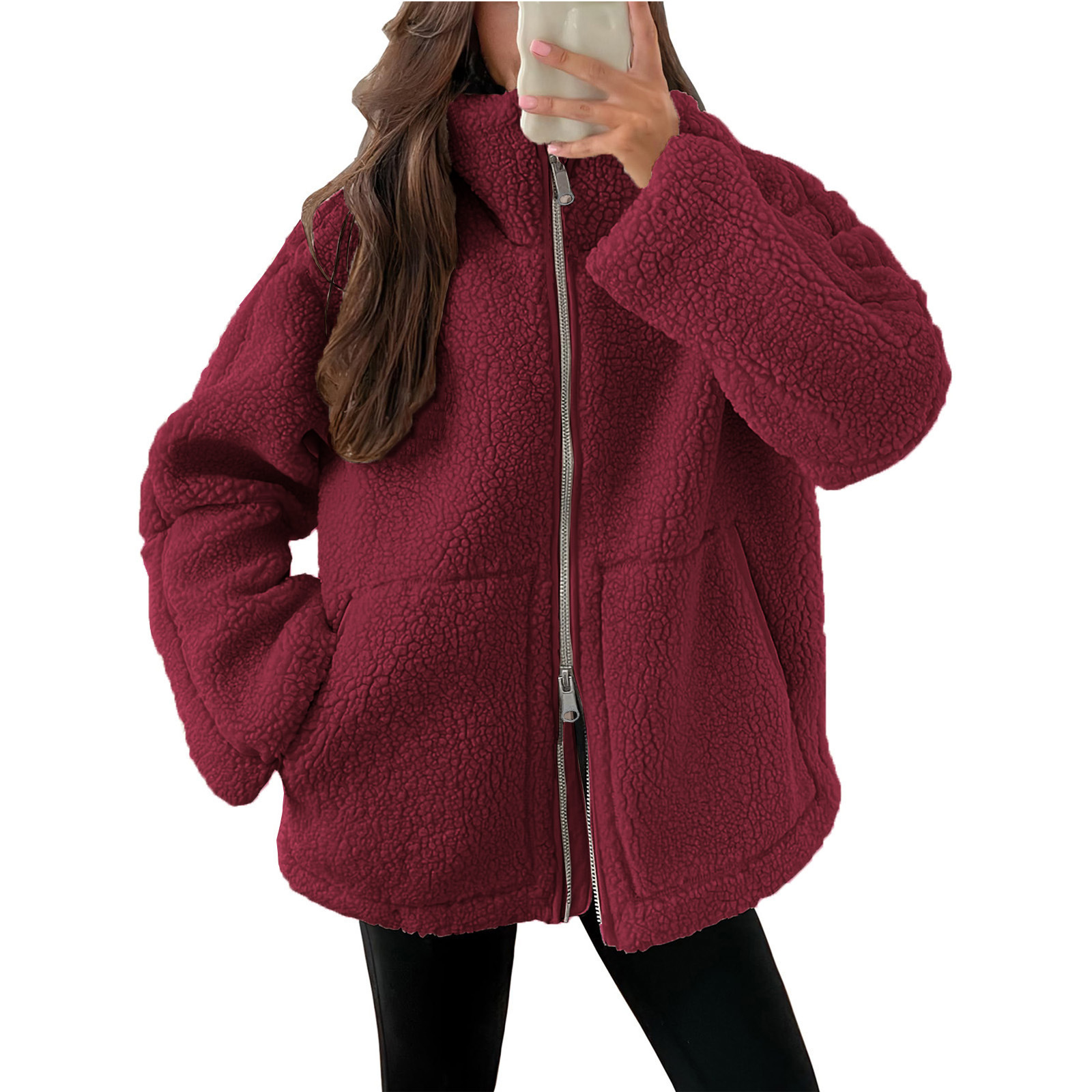 Autumn Winter Women High Colla - Sherpa Coat Women のレビューと価格