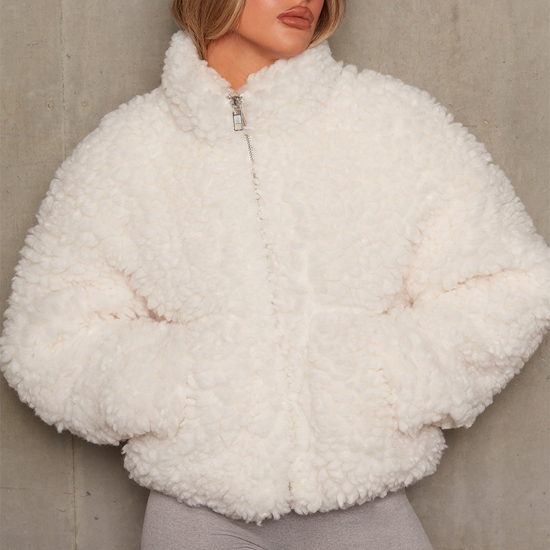 Winter Lamb Wool Short Coat Fo - Sherpa Coat Women のレビューと価格