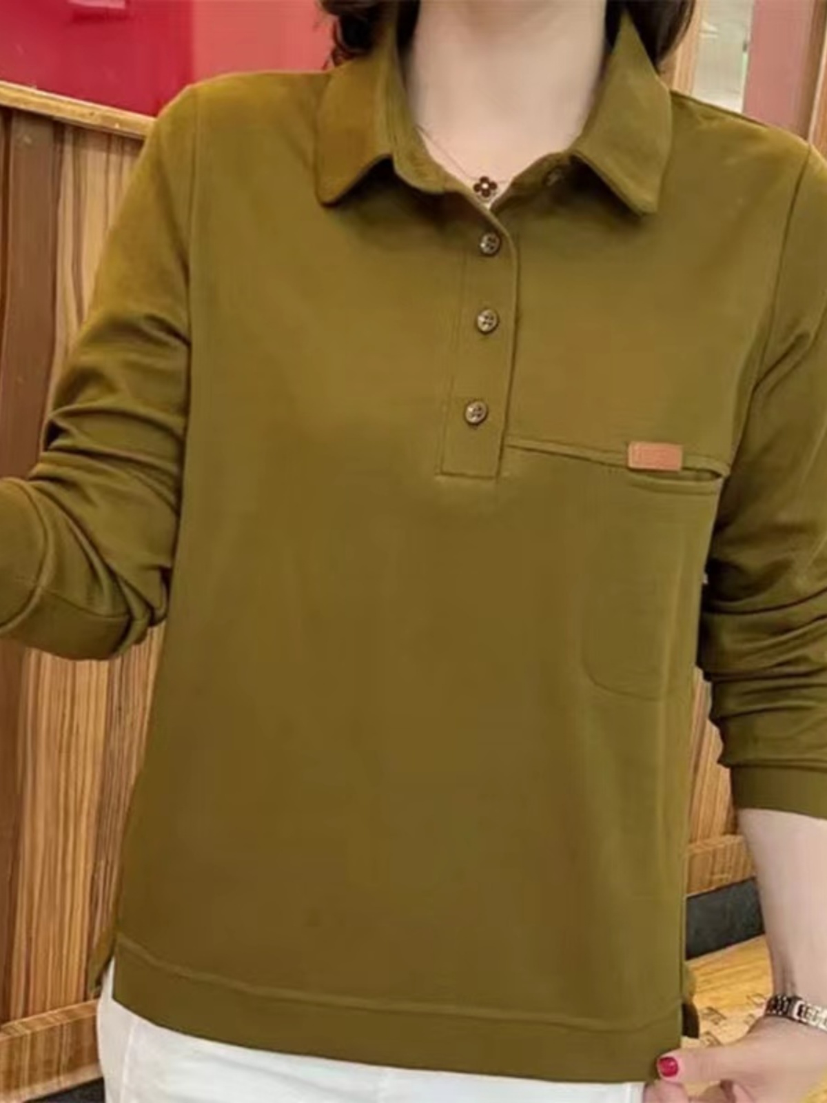New 2023  Collar Sweatshirt Co - Women Fashion Over 40 のレビューと価格
