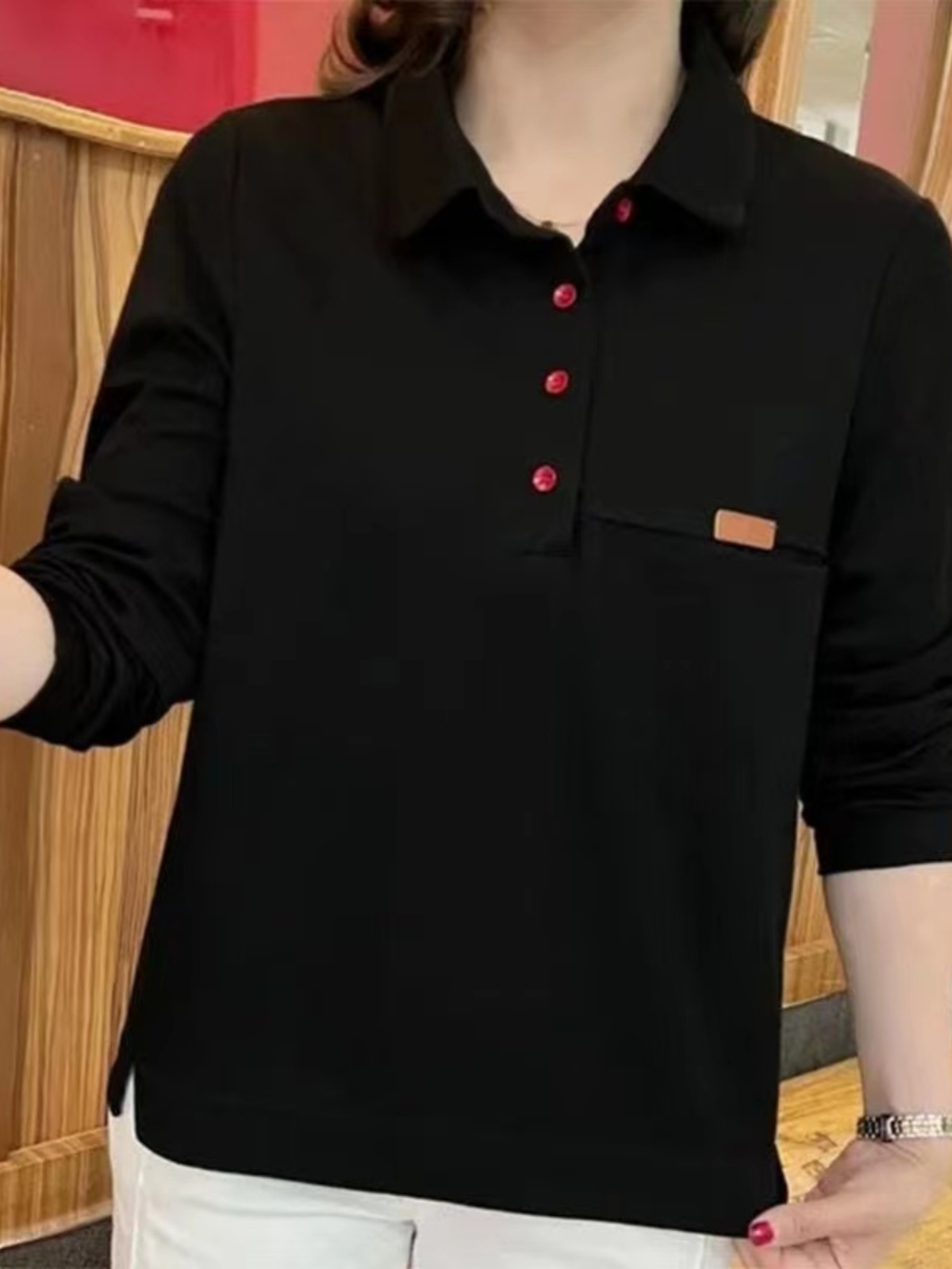 New 2023  Collar Sweatshirt Co - Women Fashion Over 40 のレビューと価格
