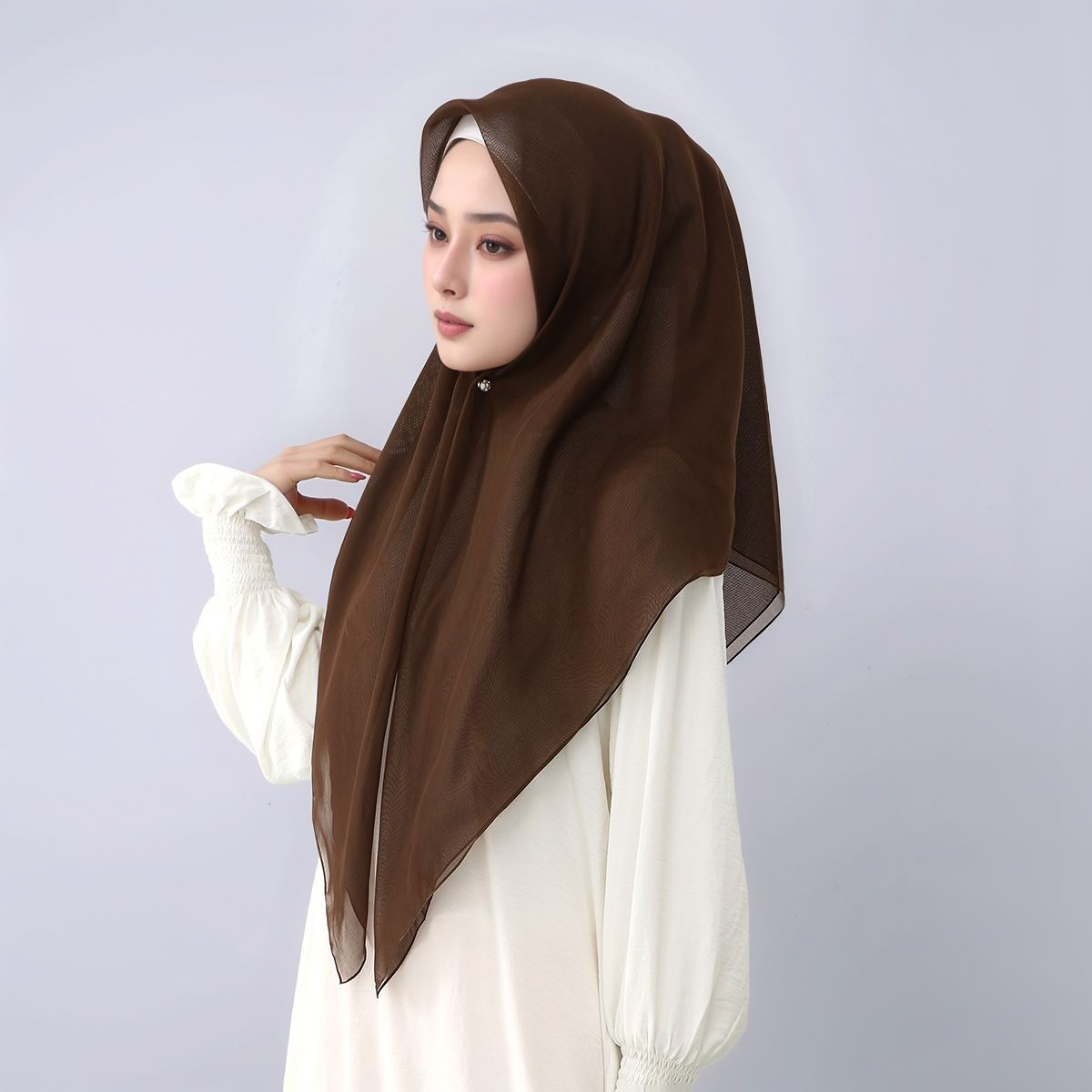 Ramadan 110cm Solid Viscose Sq - Trend Women Fashion のレビューと価格